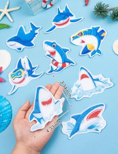 26Pcs Non Slip Bathtub Stickers, Cute Shark Stickers - Image 2