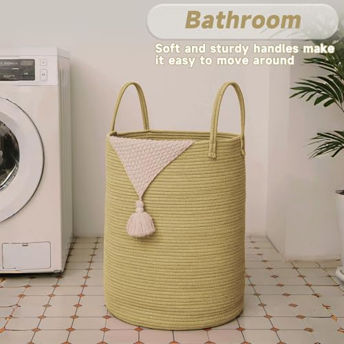 JMvicyroam 60L Cotton Rope Laundry Basket Hamper - Image 5