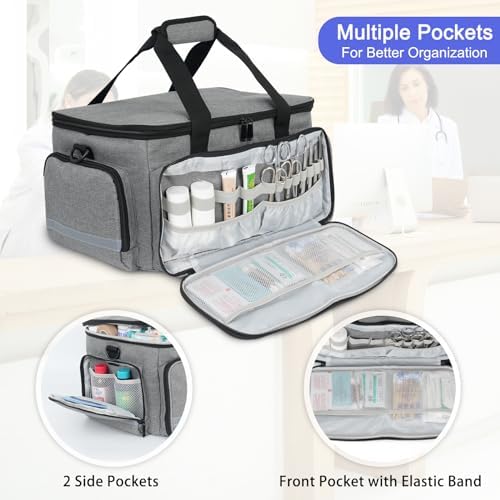 LEFOR·Z Medical Bag Home Health Nurse Bag Empty First Aid Storage Bag - Image 4