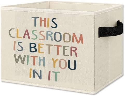 Boho Classroom Foldable Storage Bins Box by Unknown