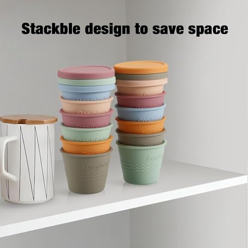 PandaEar 6 Pack Silicone Baby Food Storage Containers -Leakproof & Airtight - Image 6