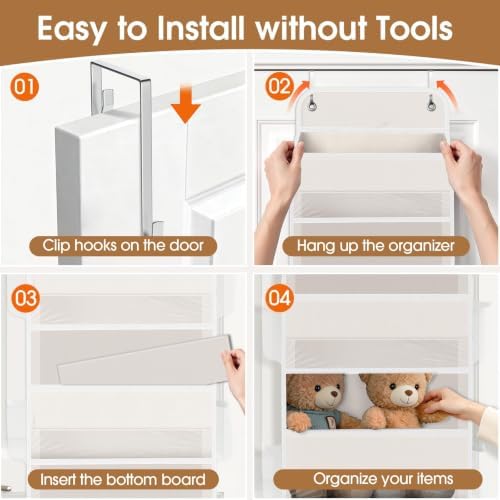 Over The Door Organizer Storage behind Door Hanging Organizer - Image 3