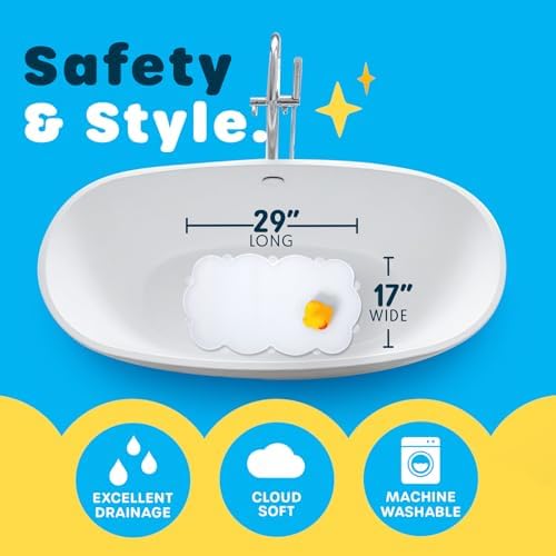 SlipX Solutions Cloud Shaped Kid & Baby Bath Mat - Image 2