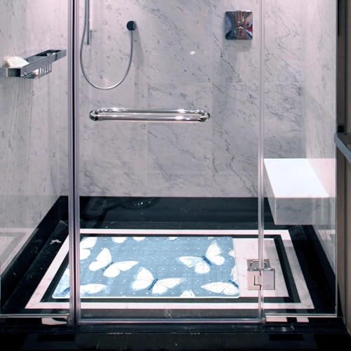 Bathtub Mat Non Slip 26.8x15.1 Inch, Butterflies Shower Mat - Image 6