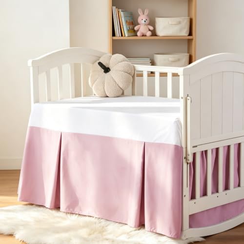 Crib Skirt Dust Ruffle, 100% Egyptian Cotton 400 Thread Count Soft Breathable - Image 4