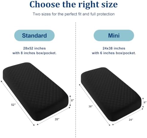 BEDSUM 2-Pack Waterproof Mini Crib Mattress Protector - Image 4