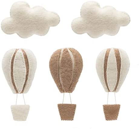 GLACIART ONE Hot Air Balloon & Cloud Decoration | Hanging Wall Decor, Bedroom by GlaciartOne