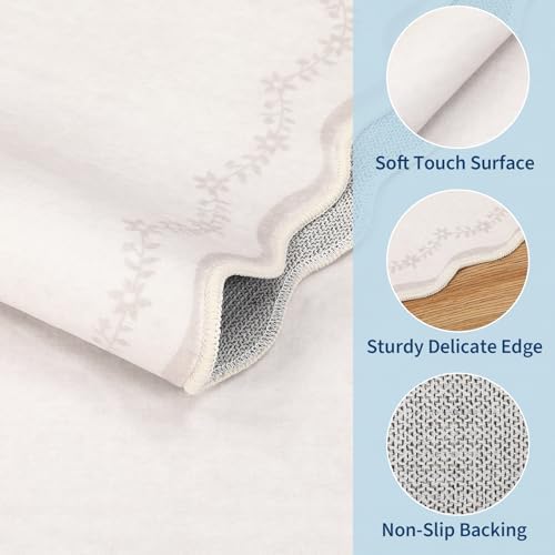 GarveeHome 2.5x10 Scalloped Washable Runner Rug Long Hallway Kitchen Rug - Image 5