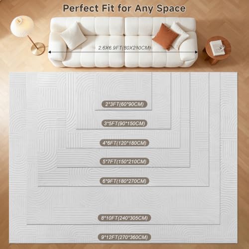 Pauwer 2x3 Area Rugs for Living Room, Modern Non Slip Washable Rug - Image 2