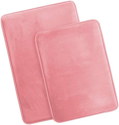 Clara Clark 2 Piece Bathroom Rugs Bath Mat Set, Velvet Memory Foam Bath Mats - Image 4
