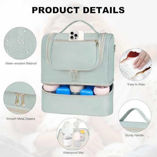 Wearable Breast Pump Bag with Cooler Compartment Fits - Image 5