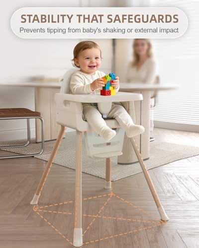 Baby High Chair for 6 Months+, Foldable High Chairs for Babies and Toddlers - Image 6