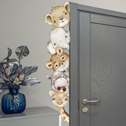 51.18x10.94 Inch Watercolor Jungle Animal Wall Decals - Image 3