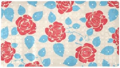 Bathtub Mat Non Slip 26.8x15.1In, Rose Bath Mat by Anna+Cowper