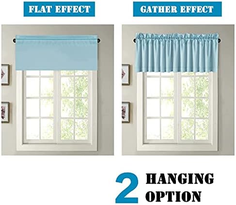 H.VERSAILTEX Blackout Valances for Windows，Kitchen Valances Curtains for Living - Image 6