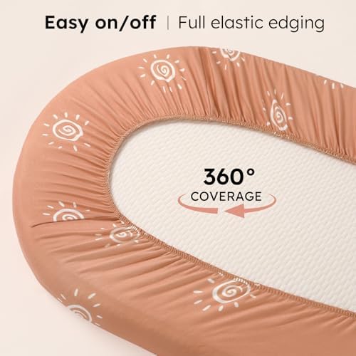 Baby Bassinet Sheets, 3 Pack Fitted Bassinet Mattress Sheets, Compatible - Image 6