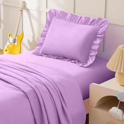 KKJIAF 3 Piece Light Purple Toddler Sheet Set - Image 3