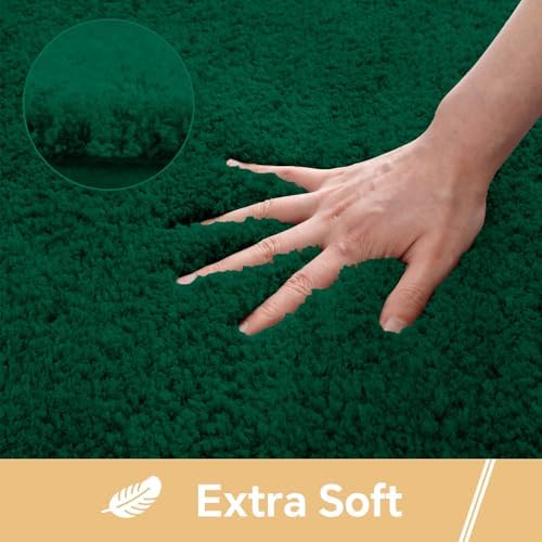 Polyester Bathroom Rug 17"x24" Verdant Green, Non-Slip Bath Mat - Image 3