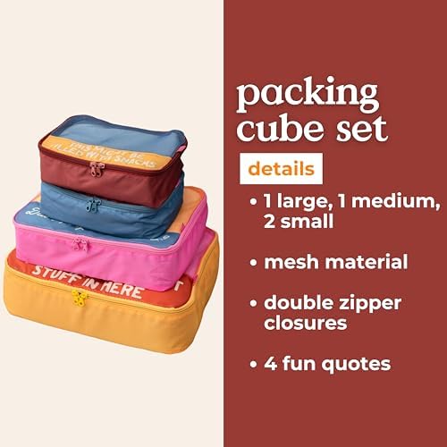 ban.do Packing Cube Set of 4, Really Important Stuff - Image 2