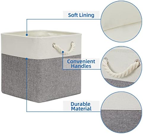 Temary Fabric Baskets 12 Inch Storage Cubes Basket - Image 3