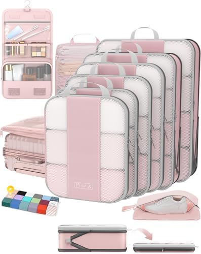 OlarHike 10-Pack Compression Packing Cubes by OlarHike