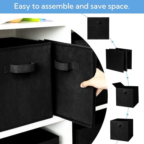 Cupic Cupid 6-Pack 11x11 Cube Storage Organizer, Collapsible Bins - Image 5