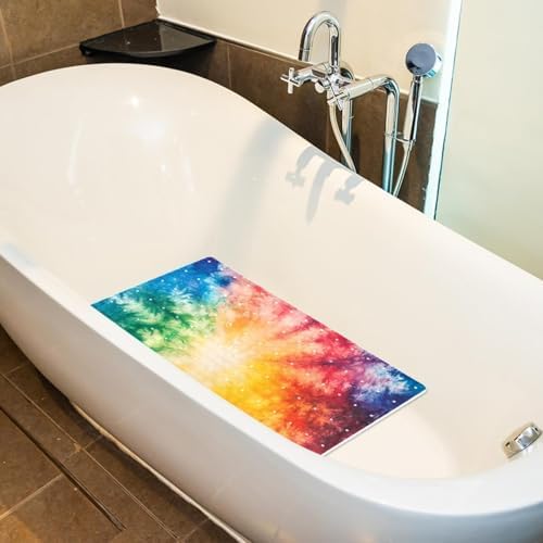 Bathtub Mat Non Slip 26.8x15.1In, Tie Dye Bath Mat - Image 5