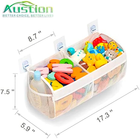 Austion Original Two Compartment Easy-access Mesh Bath Toy Organizer - Image 3