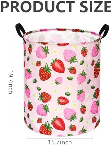 Round Laundry Basket Storage Bins Nursery Hamper Gift Baskets - Image 2