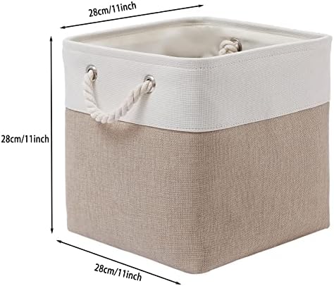 MidmmVick 11 x 11 Inch Cube Storage Bins, 6 Pack Large Collapsible Fabric - Image 5