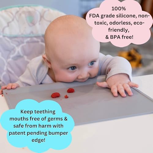 The Table Tyke Silicone Suction Placemat | Teething Edge Bumper/Spill Stopper | - Image 2