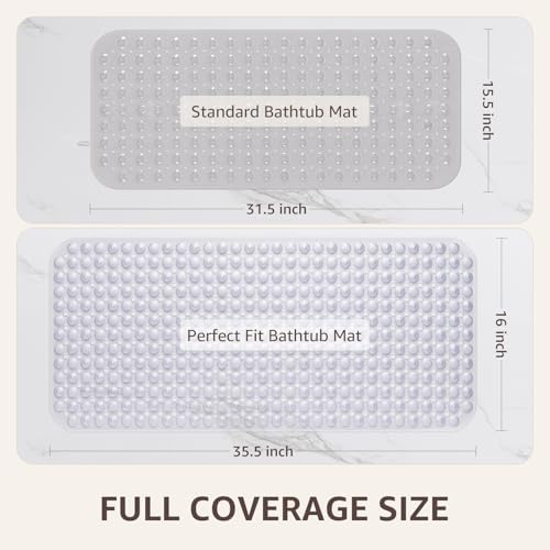 OTHWAY Bath Tub Shower Mat Non Slip, Bathtub Floor Liner Mats - Image 4