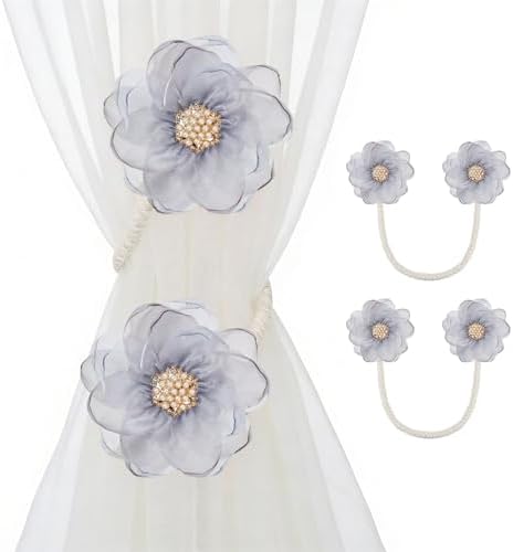 AULEEP Flower Curtain Holdbacks Tiebacks by AULEEP