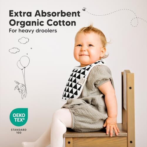 KeaBabies 8-Pack Organic Baby Bibs - Image 5