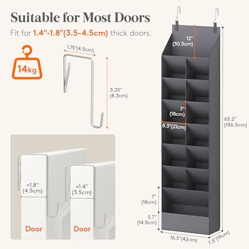 Lifewit 8 Tier Over the Door Shoe Organizer - Image 2