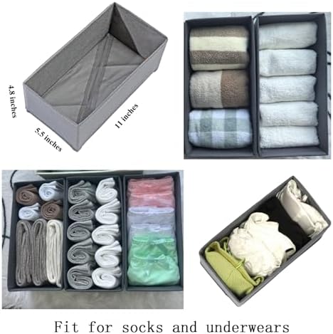 Bructhun Sock Drawer Organizer 9 Pack - Image 4
