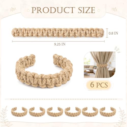 Boho Curtain Tiebacks, Braided Curtain Holdbacks - Image 5