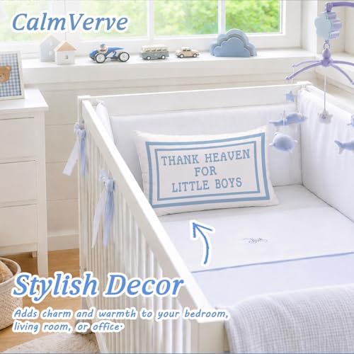 Thank Heaven for Little Boys 12x20 Pillow Cover - Image 6