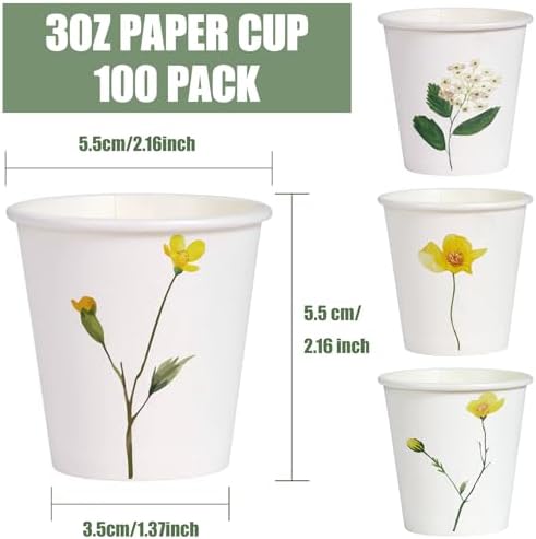 WRAPAHOLIC 3oz Wildflower Bathroom Cups - Image 2
