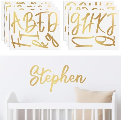 Boao Personalized Name Letter Wall Decal, Modern Calligraphy by Boao