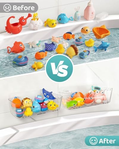 Bath Toy Storage Organizer 2 Pack, Bath Toy Holder - Image 4