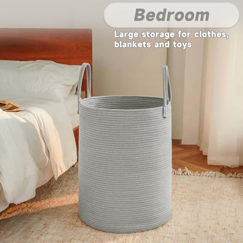 JMvicyroam 80L Cotton Rope Laundry Basket Hamper - Image 4