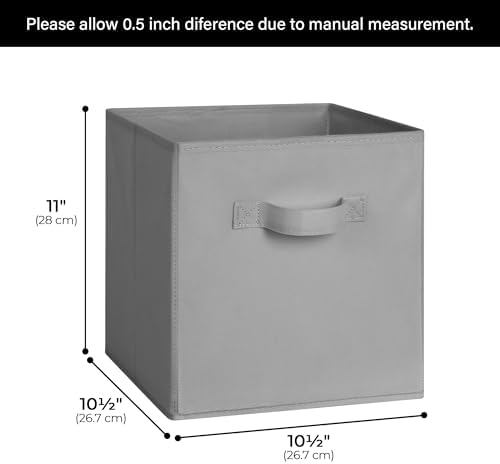 Cupic Cupid 6-Pack 11x11 Fabric Storage Cubes, Cube Storage Bins - Image 2