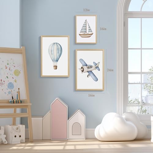 Hot Air Balloon Nursery Decor, Baby Boy Nursery Decor, Airplane Wall Decor - Image 5