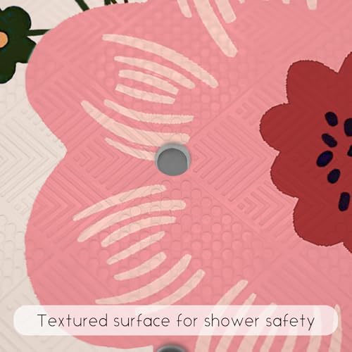 Bathtub Mat Non Slip, Flower Square Bath tub Mat Shower Floor Mat - Image 5