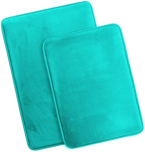Clara Clark 2 Piece Bathroom Rugs Bath Mat Set, Velvet Memory Foam Bath Mats - Image 4
