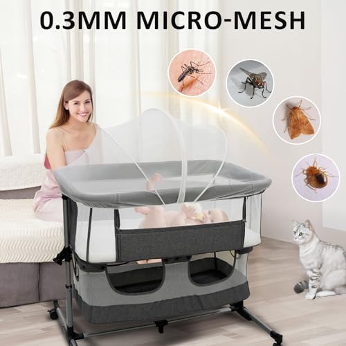 Bassinet Cover for Cats, Mosquito Net Cover, Two-Way Zipper - Image 3