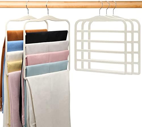 Magic Pants Velvet Hangers for Organization and Storage by JUUBAOOPN