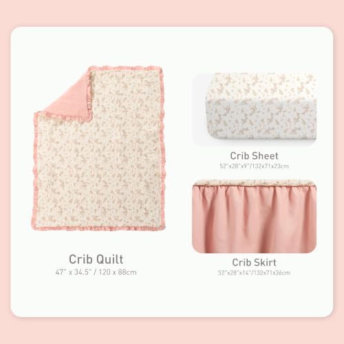 Organic Cotton Muslin Baby Crib Bedding Set 3PK - Image 6