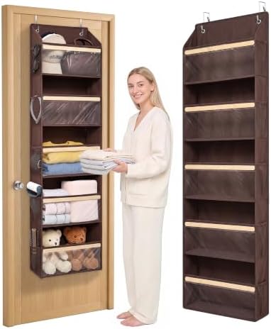 Slim Eco-Bamboo Over The Door Organizer by ORDOVIBE